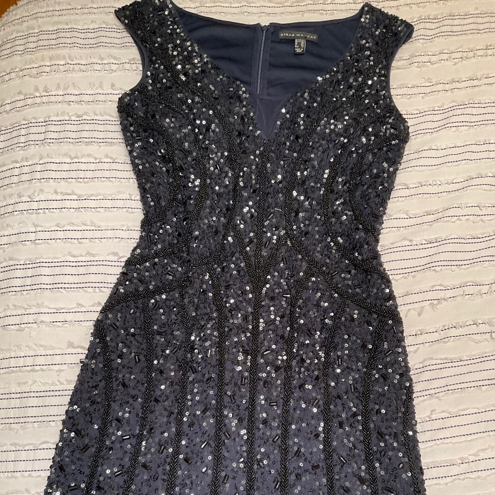 Navy Beaded Cocktail dress